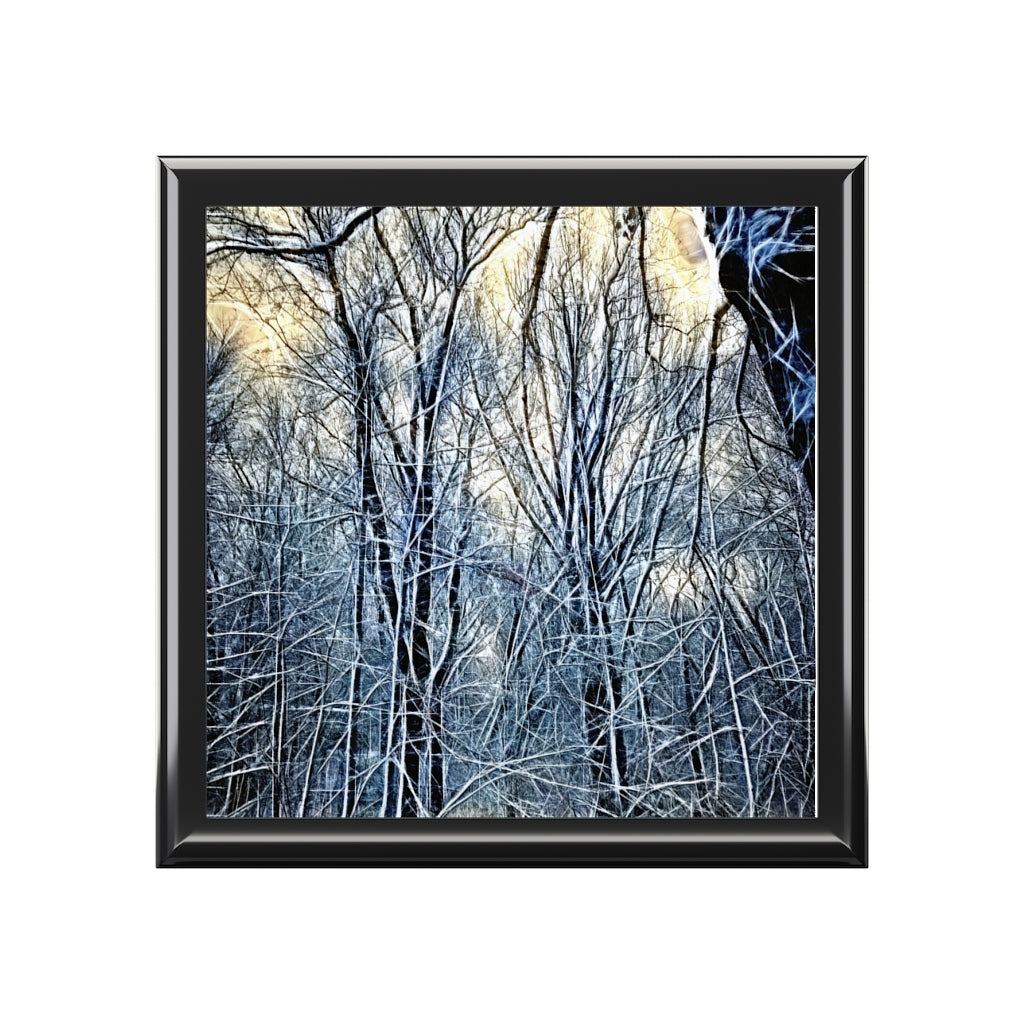 4 Oclock Winter Landscape Jewelry Box
