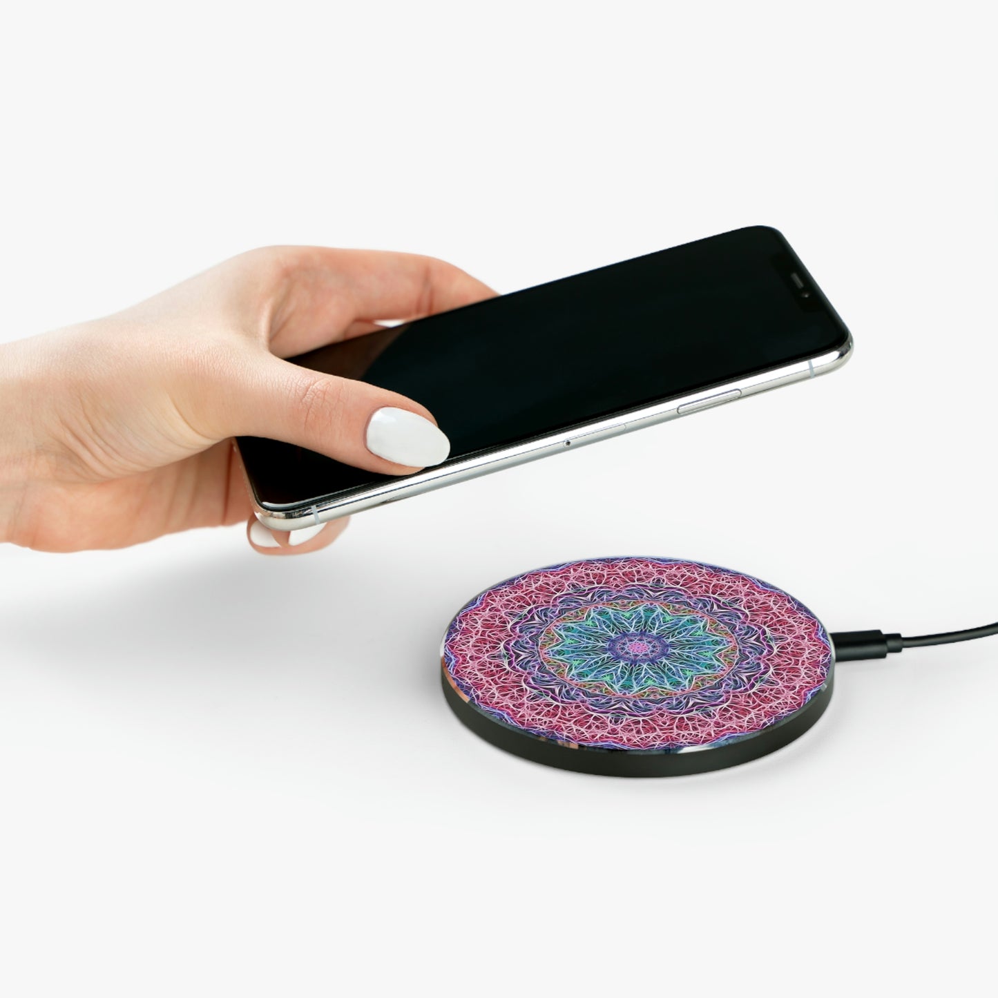 Blue and Pink Kaleidoscope Wireless Charger