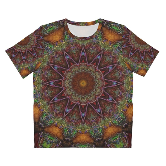 Earthy Kaleidoscope Unisex AOP Cut & Sew T-Shirt