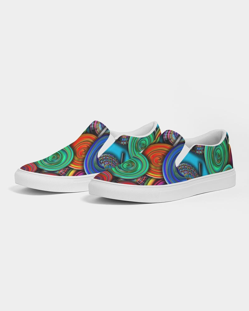 Colorful Lollipops Women's Slip-On Canvas Shoe