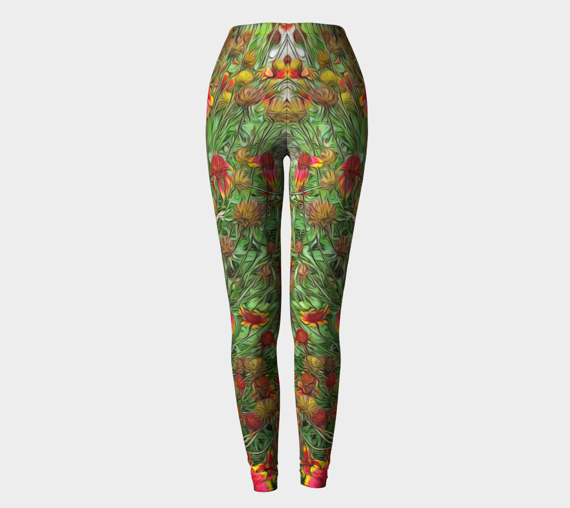 Sunburst Gaillardia Garden Leggings