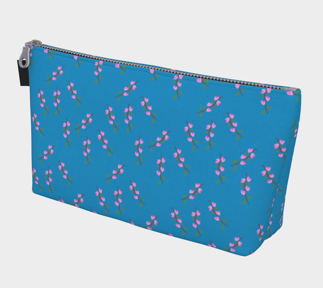 Pink Flower Branches Makeup bag