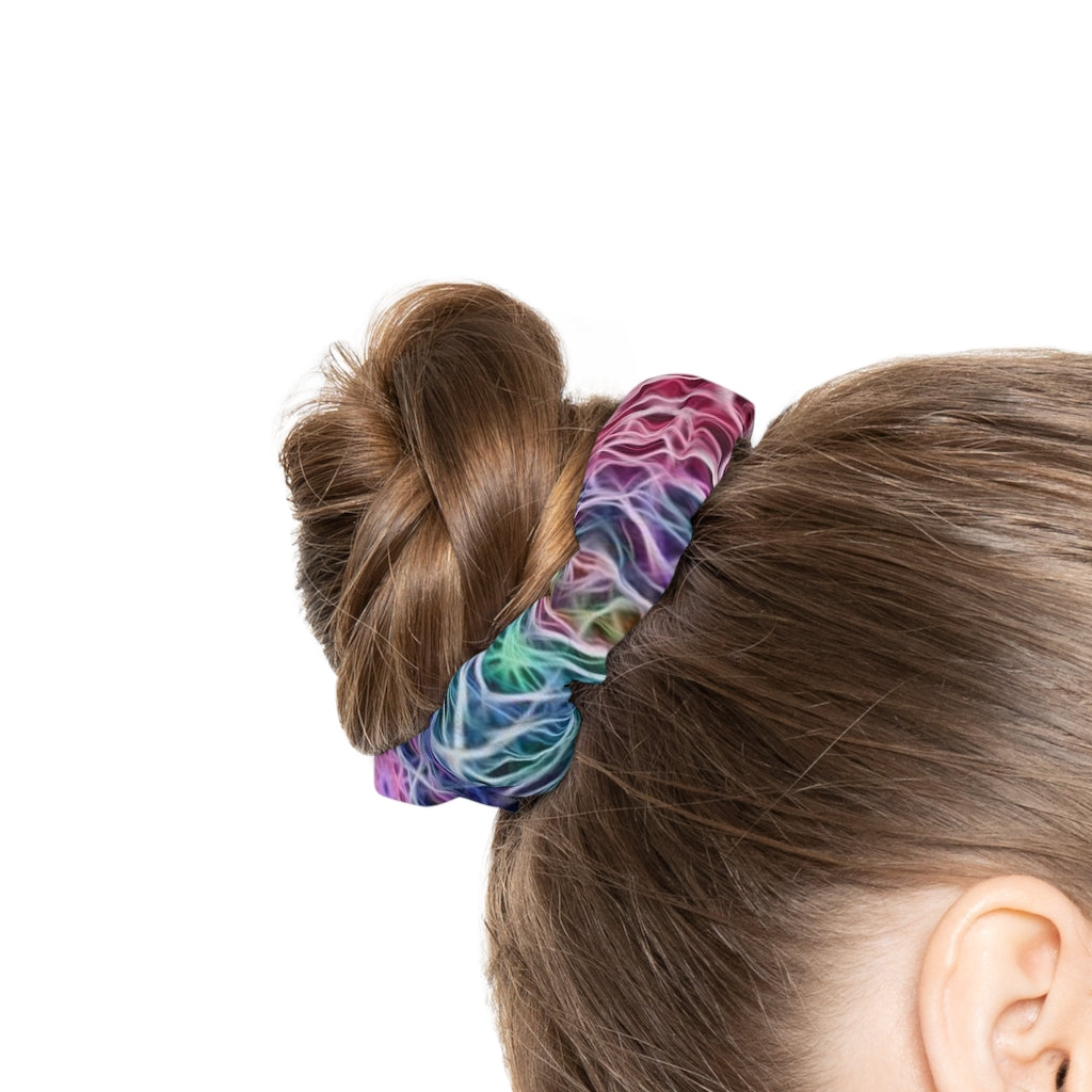 Pink Blue Kaleidoscope Scrunchie