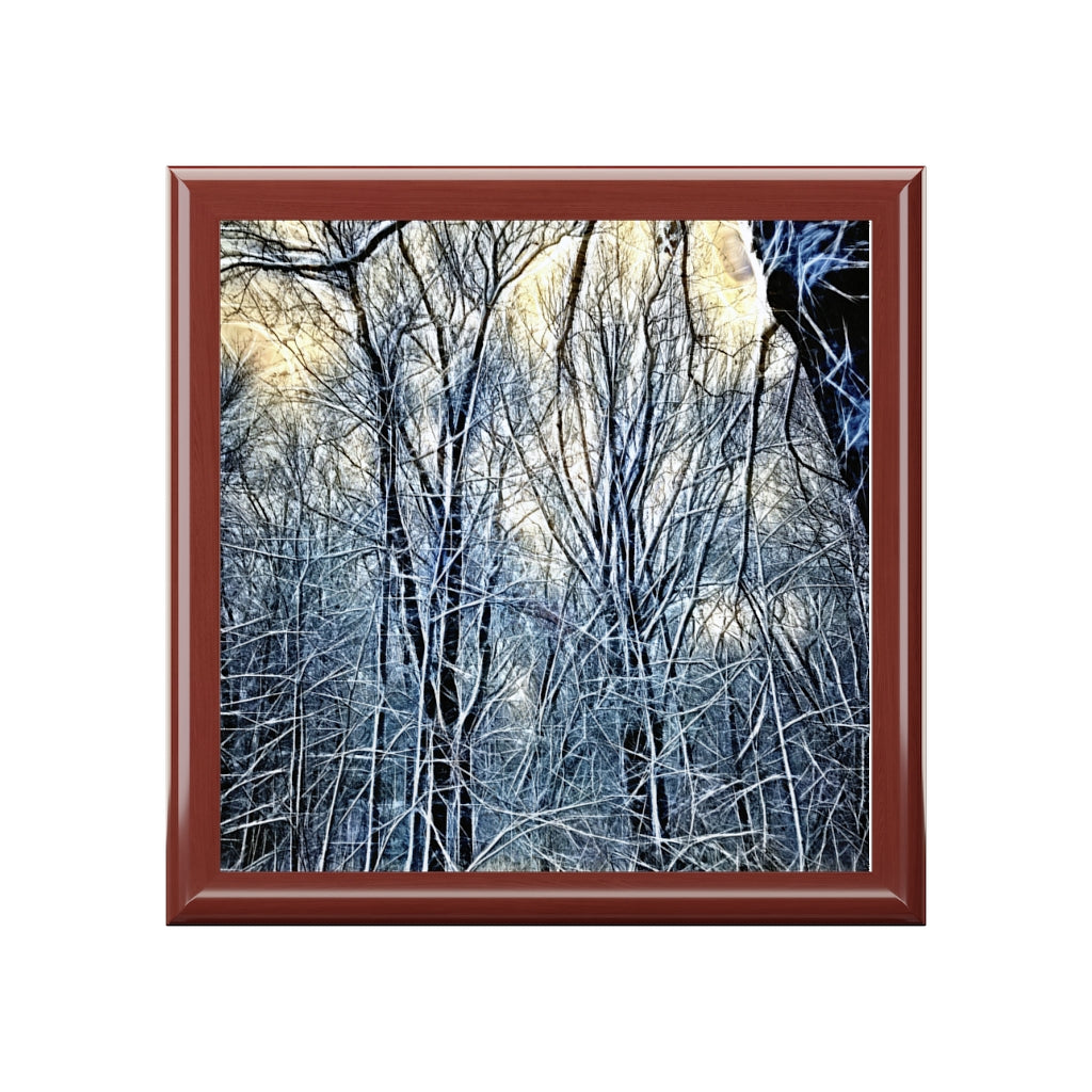 4 Oclock Winter Landscape Jewelry Box