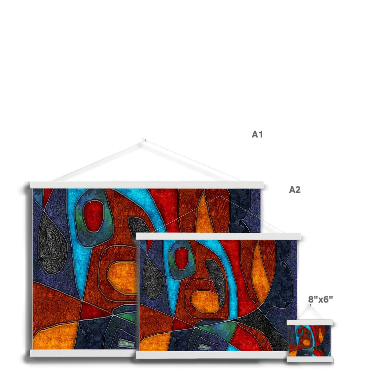 Abstract With Heart Fine Art Print with Hanger