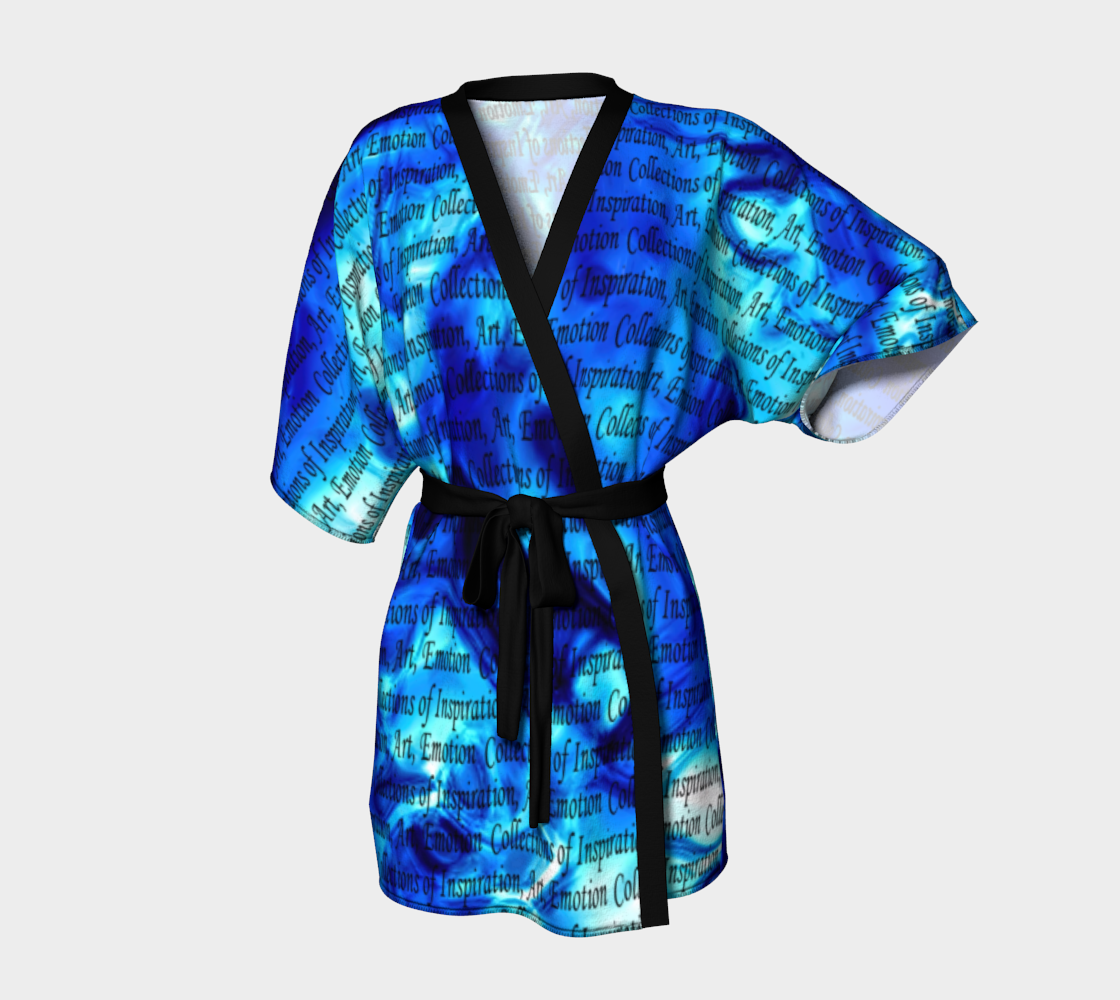 Inspiration In Blue Kimono Robe