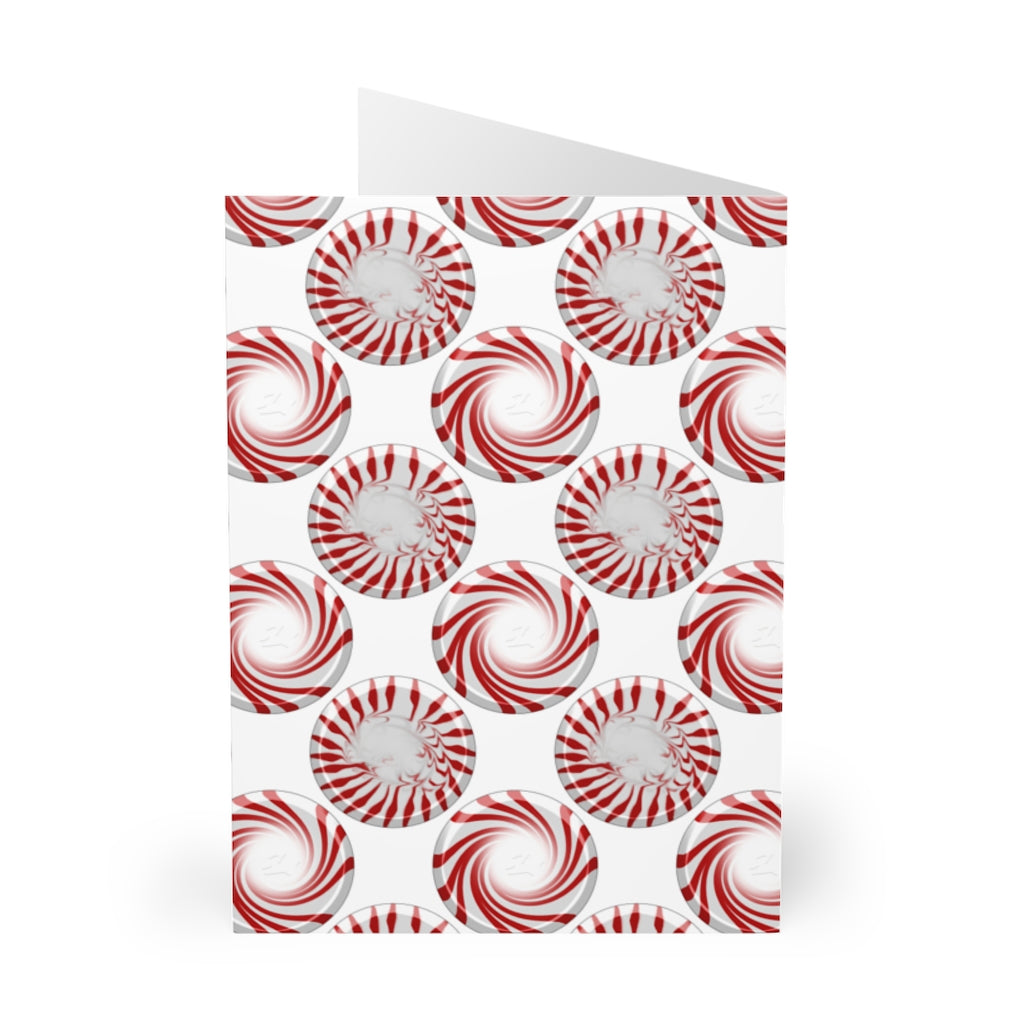Peppermint Candy Dots Greeting Cards (5 Pack)