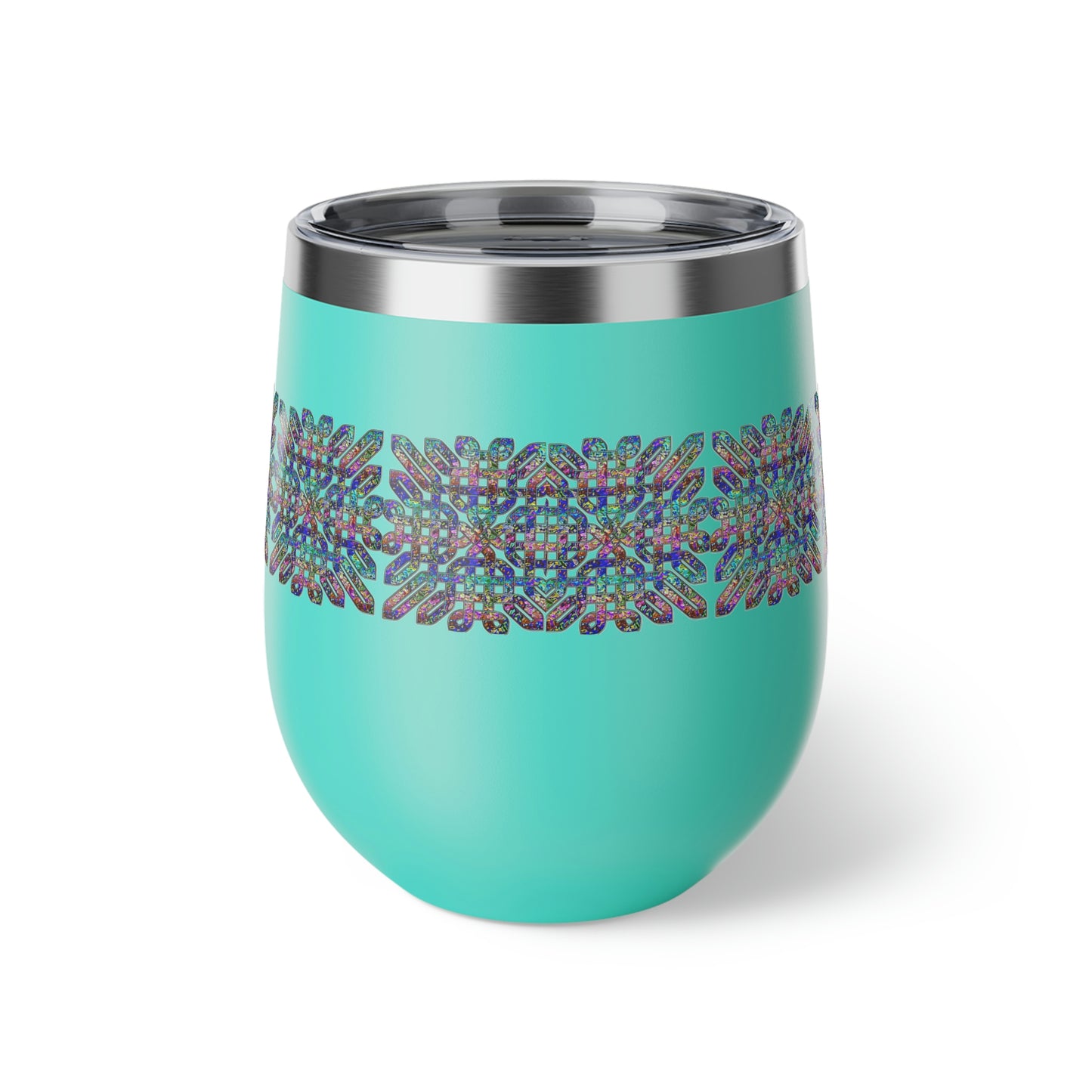 Dichroic Celtic Knot Copper Vacuum Insulated Cup, 12oz