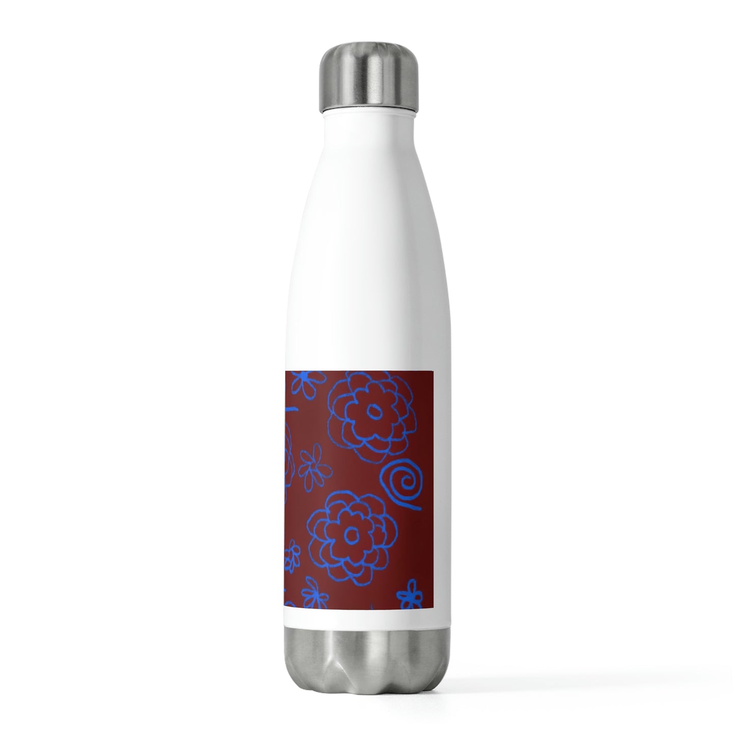 Blue Flower Drawing 20oz Insulated Bottle
