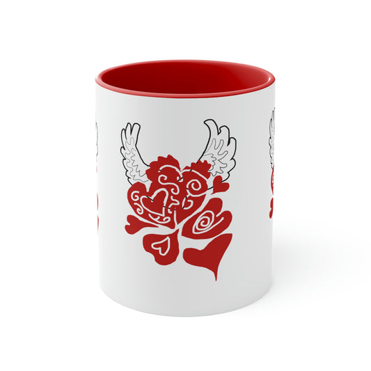 Hearts and Wings Accent Mug
