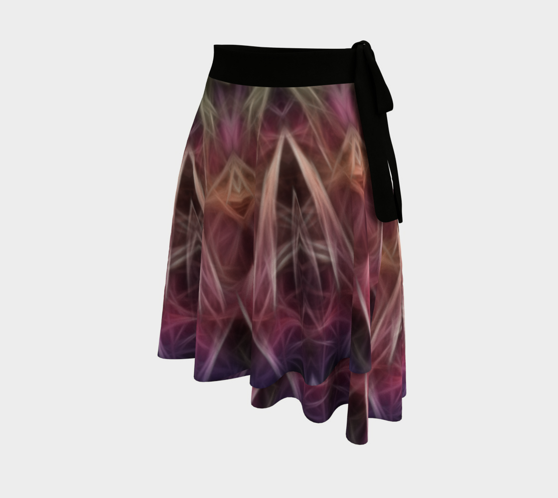 Pink Yellow Abstract Wrap Skirt