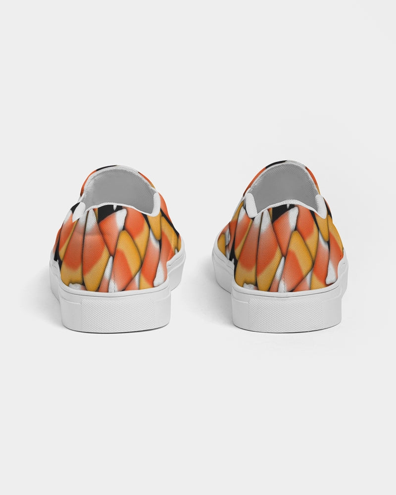 Candy Corn Pattern Women's Slip-On Canvas Shoe