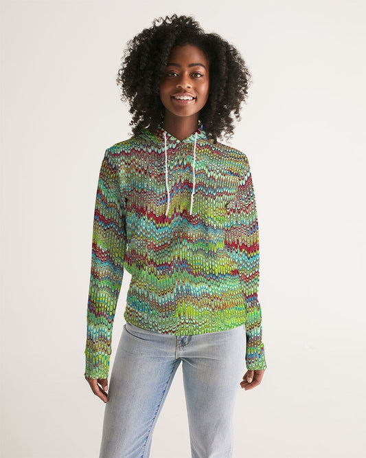 Cool Green Marbled Women's Hoodie