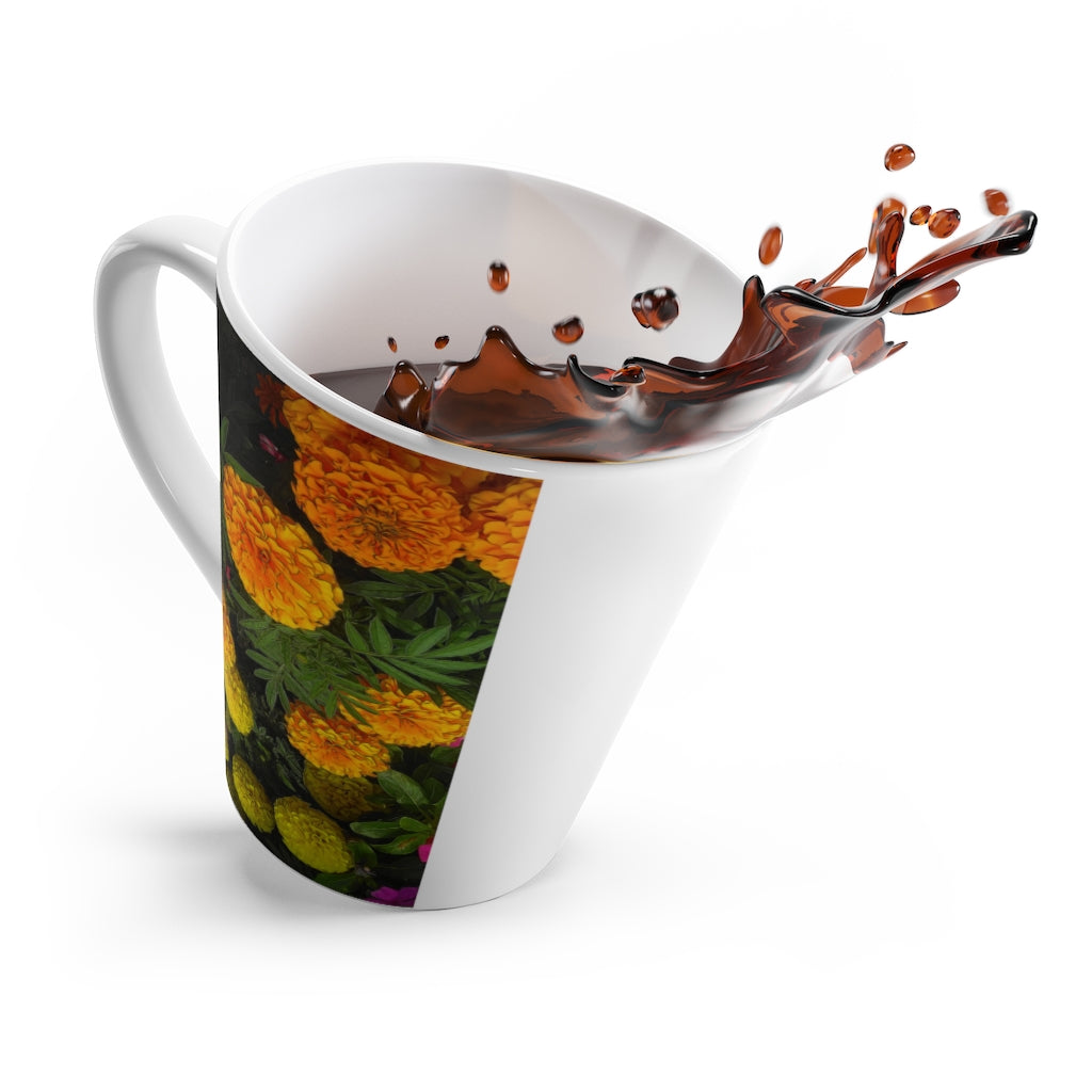 Marigold Garden Latte mug
