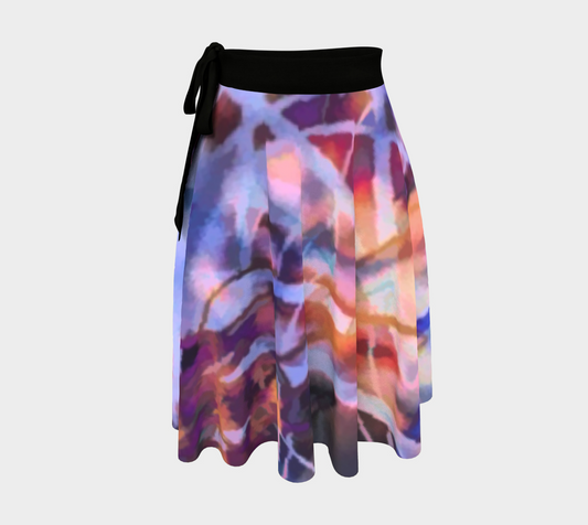 Coffee Cup Abstract Wrap Skirt
