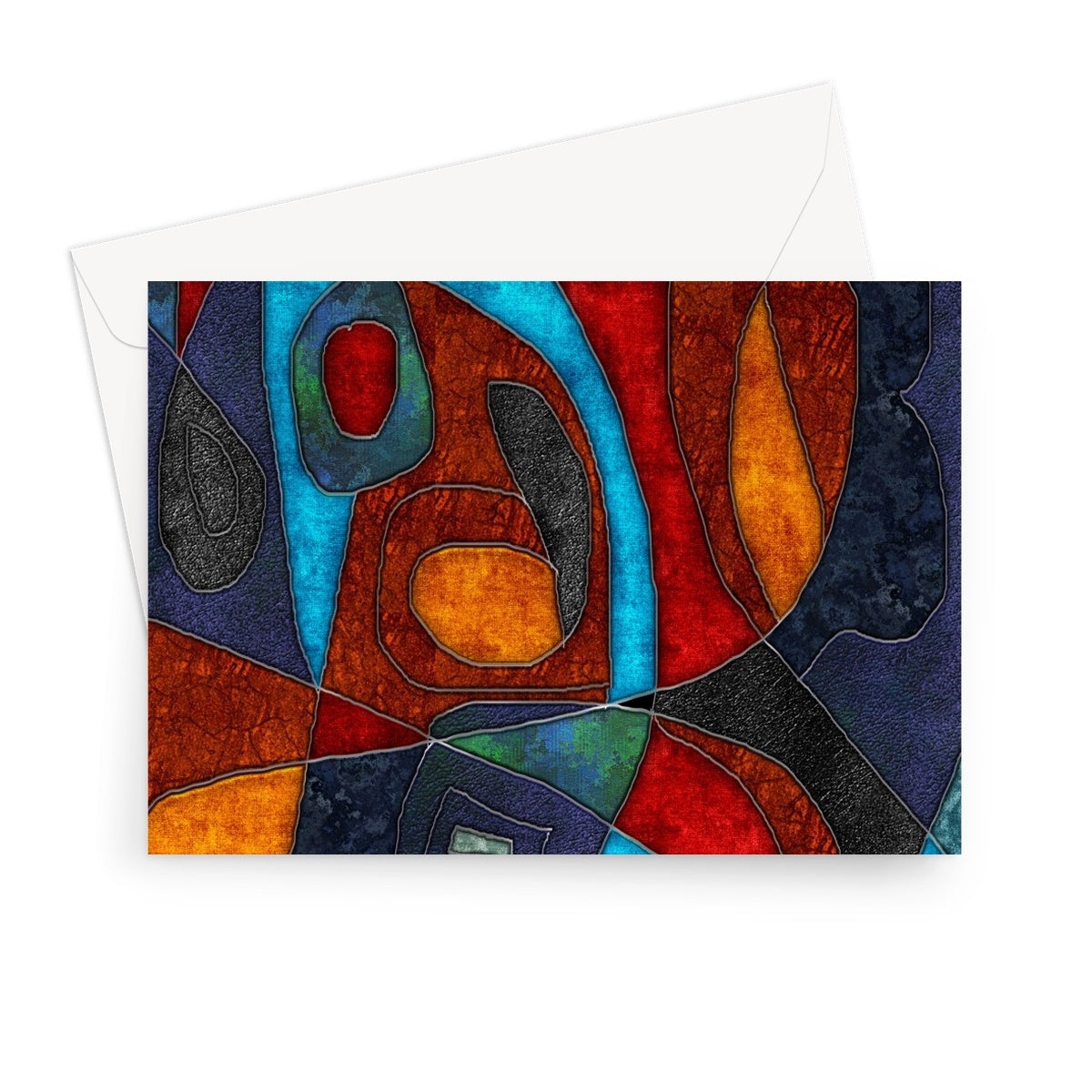 Abstract With Heart Greeting Card