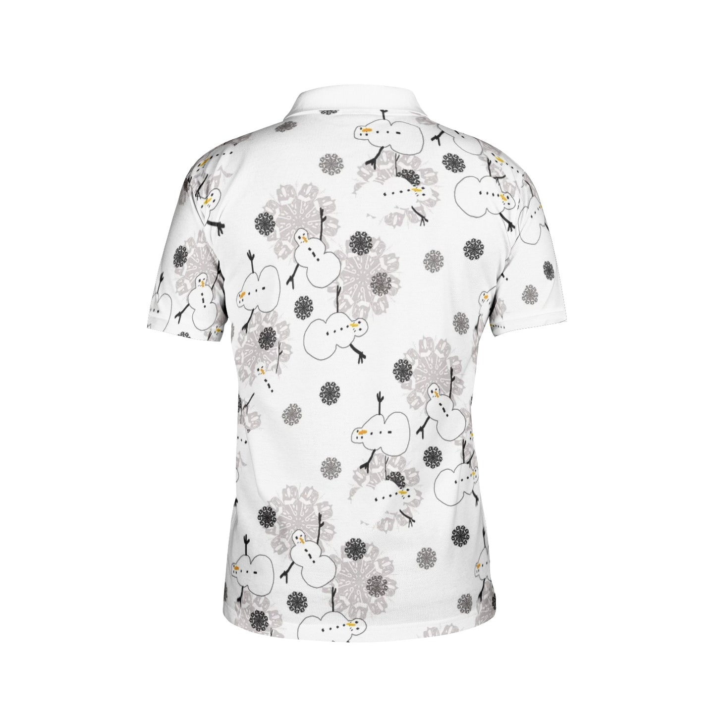 Snowman Pattern Men's All-Over Print Polo Shirts