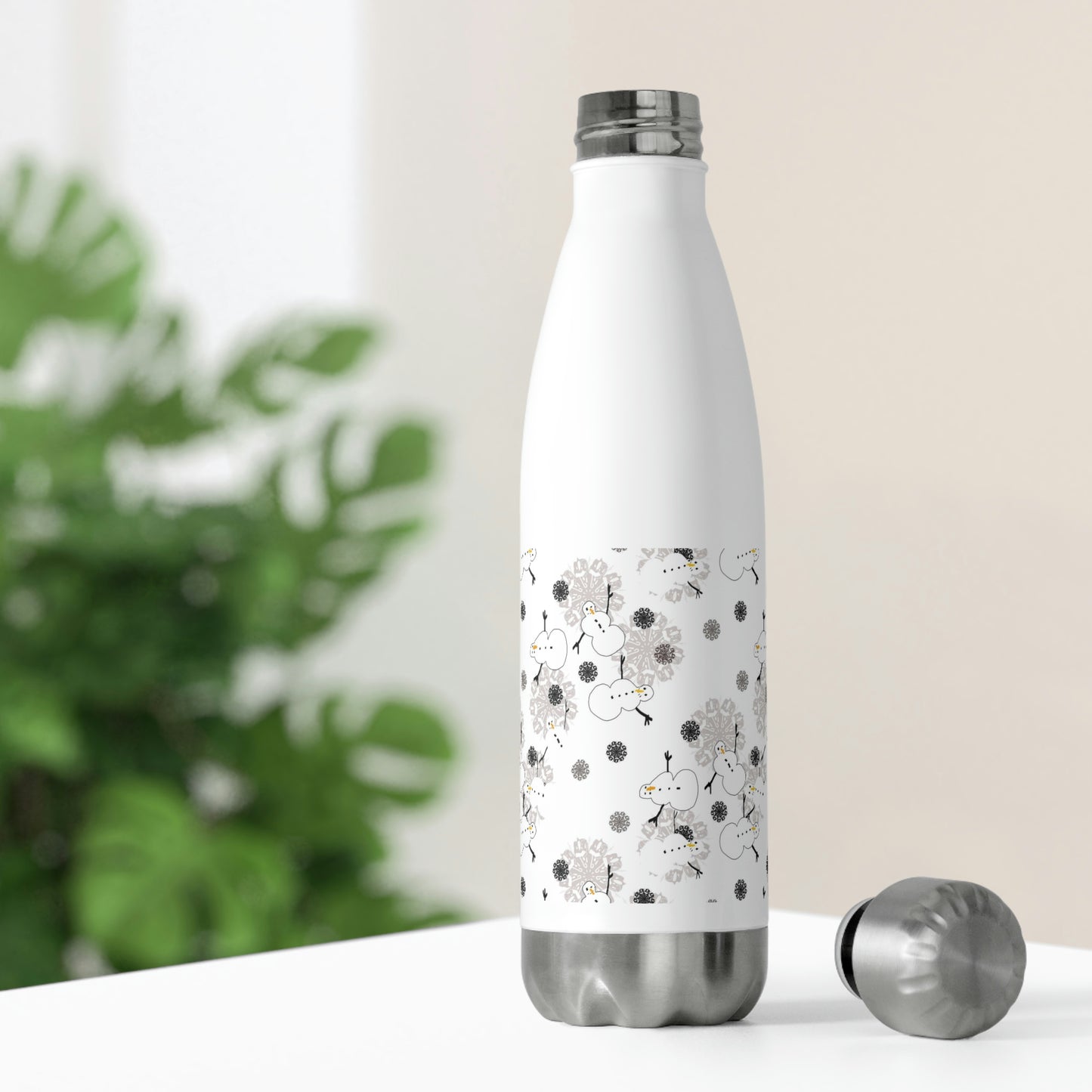 Snowman Pattern 20oz Insulated Bottle