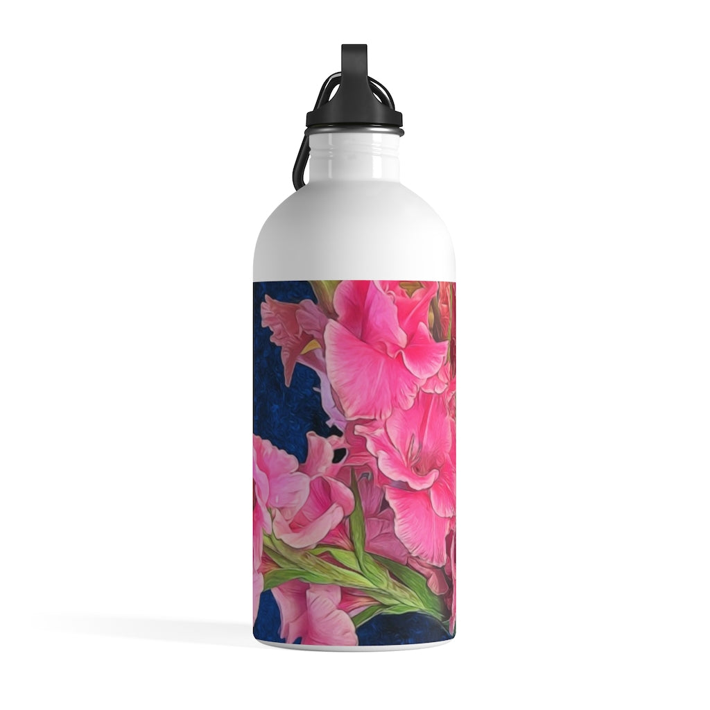 Pink Gladiolas Stainless Steel Water Bottle