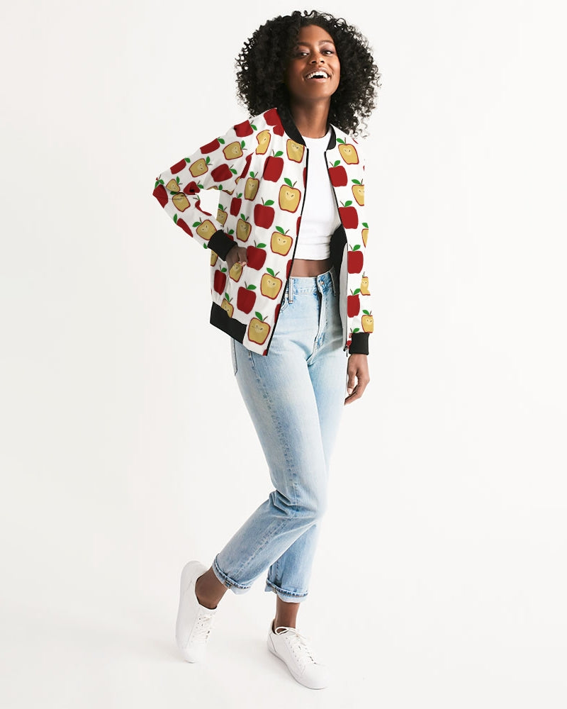 Apple Polkadots Women's Bomber Jacket