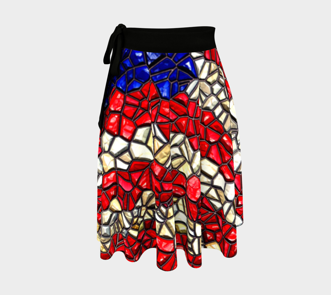 American Flag Mosaic Wrap Skirt