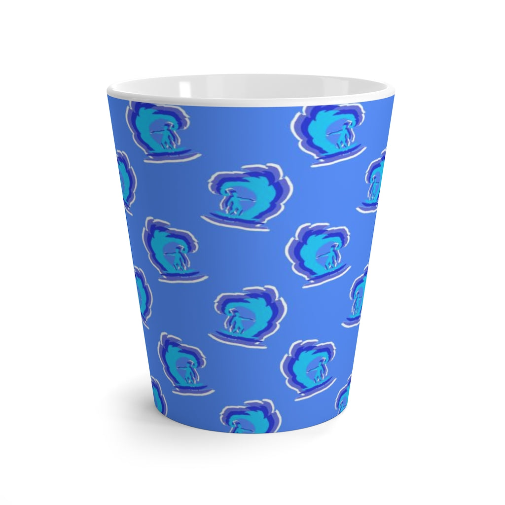 Surfer Pattern Latte mug