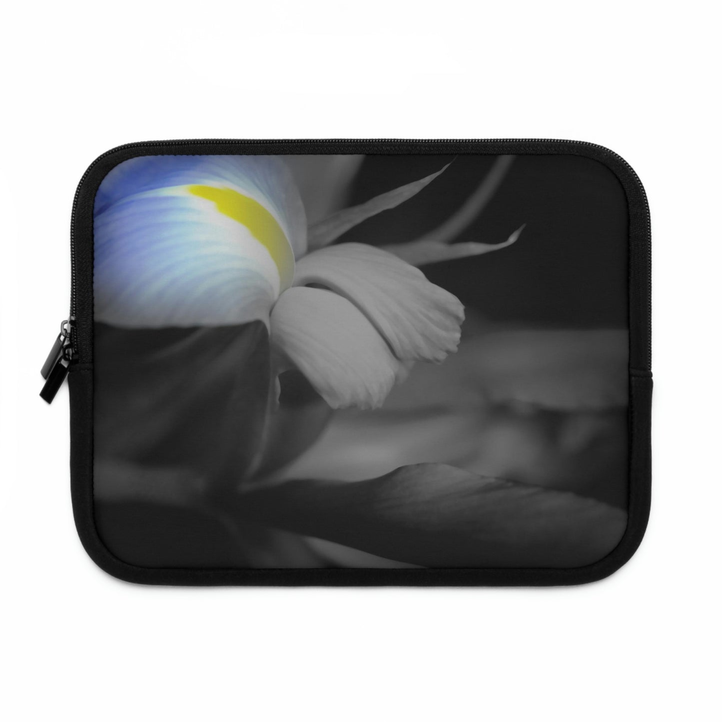 Black and White Iris Laptop Sleeve