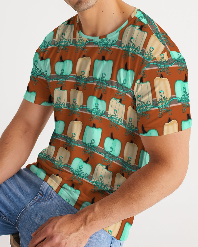 Blue Green Pumpkins Men's Tee