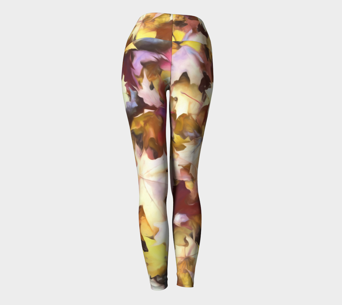 Fall Leaves Bright Yoga Leggings