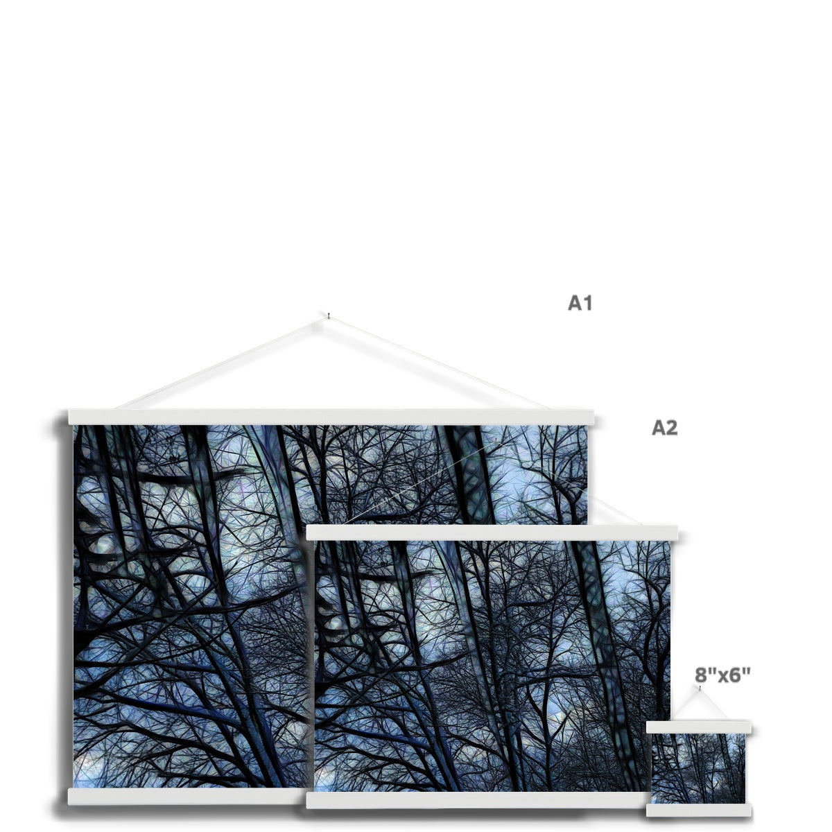 Twilight Icicles Fine Art Print with Hanger