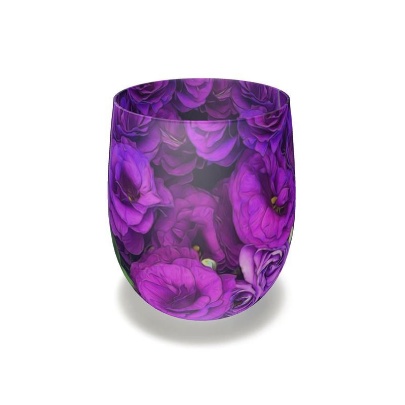 Purple Lisianthus Water Glass