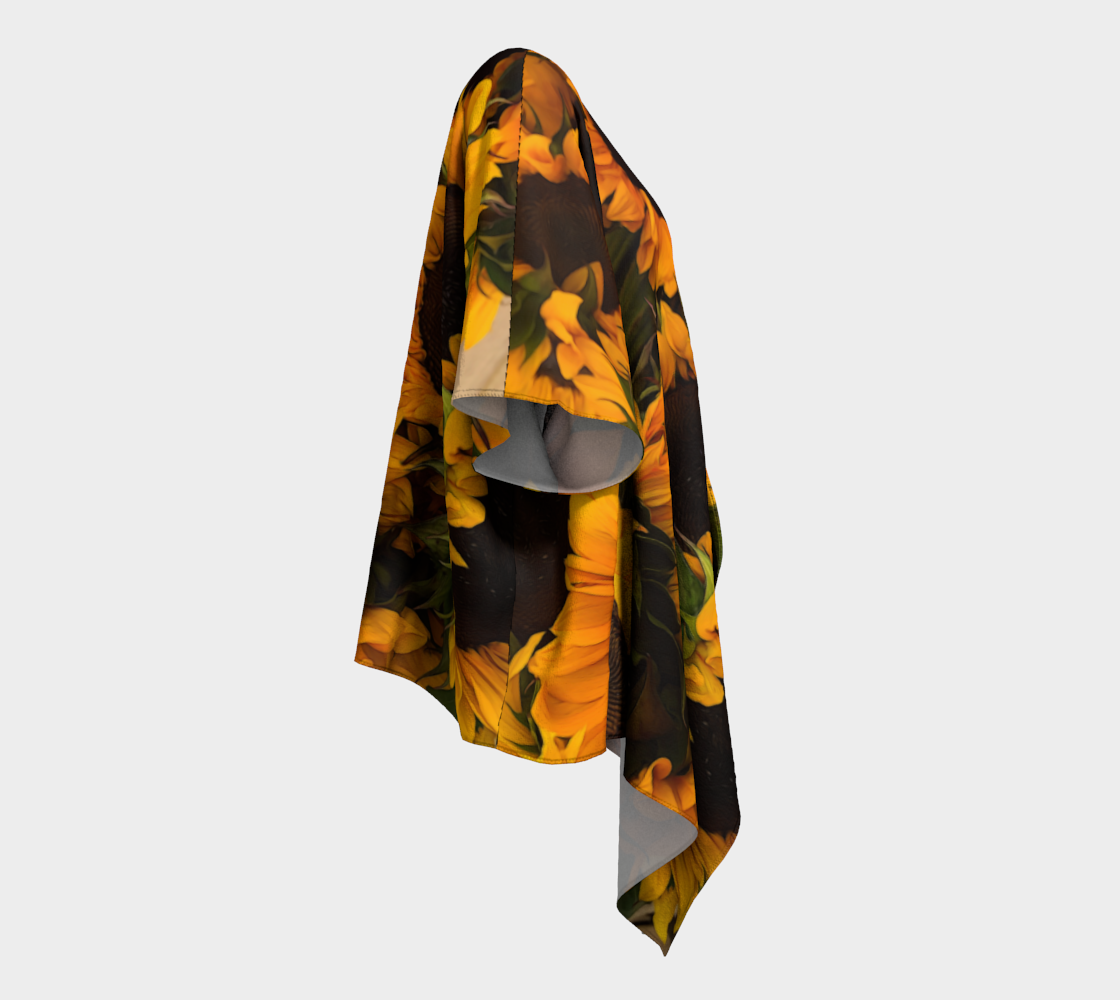 Sunflower Basket Draped Kimono