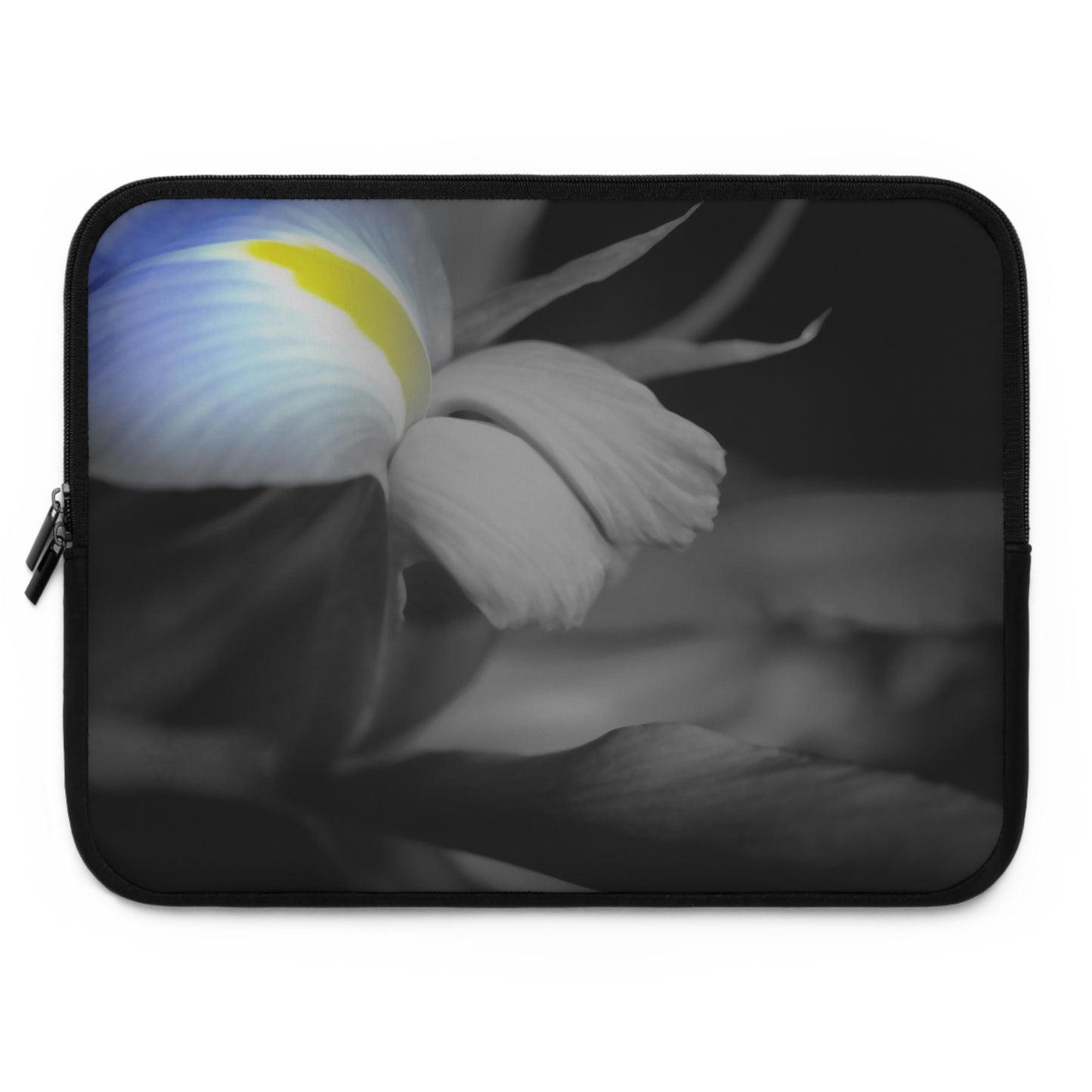 Black and White Iris Laptop Sleeve