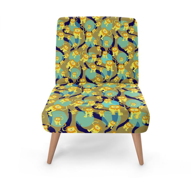 Lion Pattern Occasional Chair