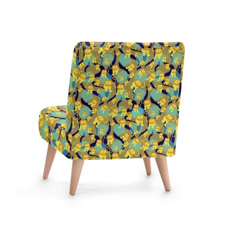 Lion Pattern Occasional Chair
