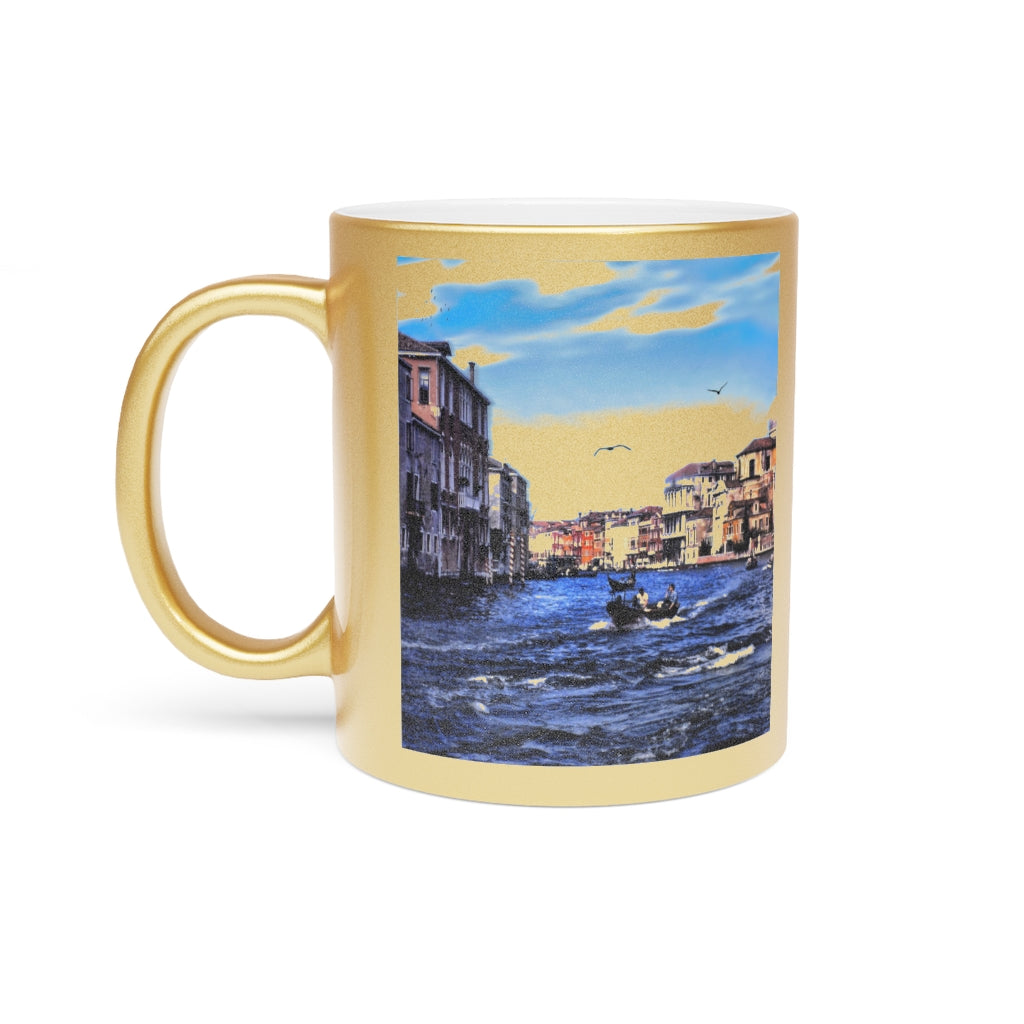 Venice Canal Metallic Mug (Silver\Gold)