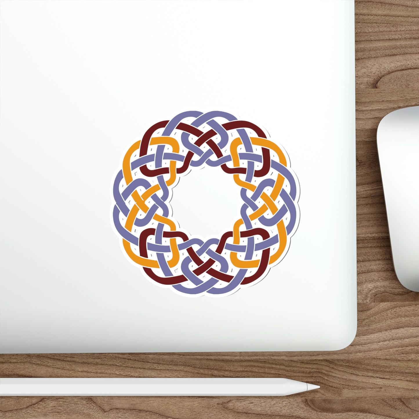 Red Yellow Blue Celtic Knot Die-Cut Stickers