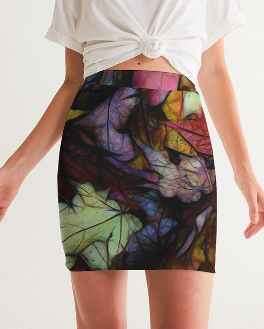 Fall Leaves Abstract Women's Mini Skirt