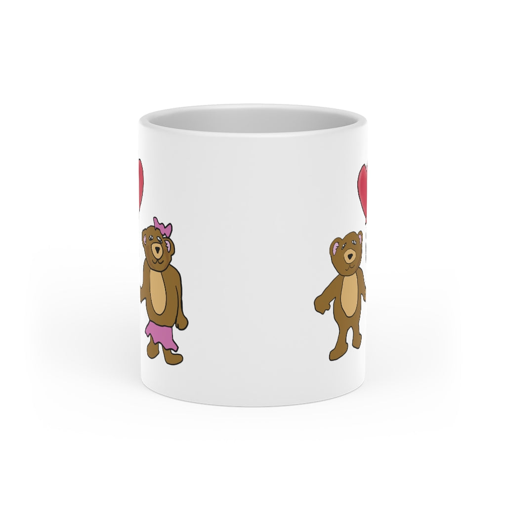 Teddy Bear Valentine Heart-Shaped Mug