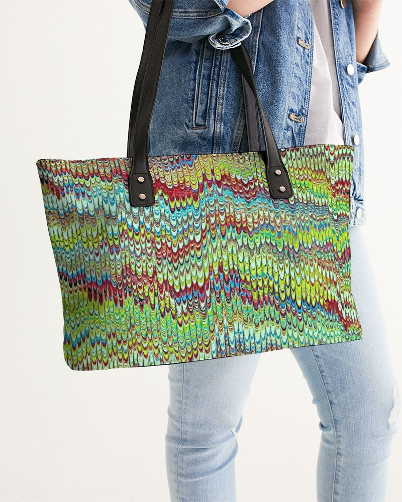 Cool Green Marbled Stylish Tote