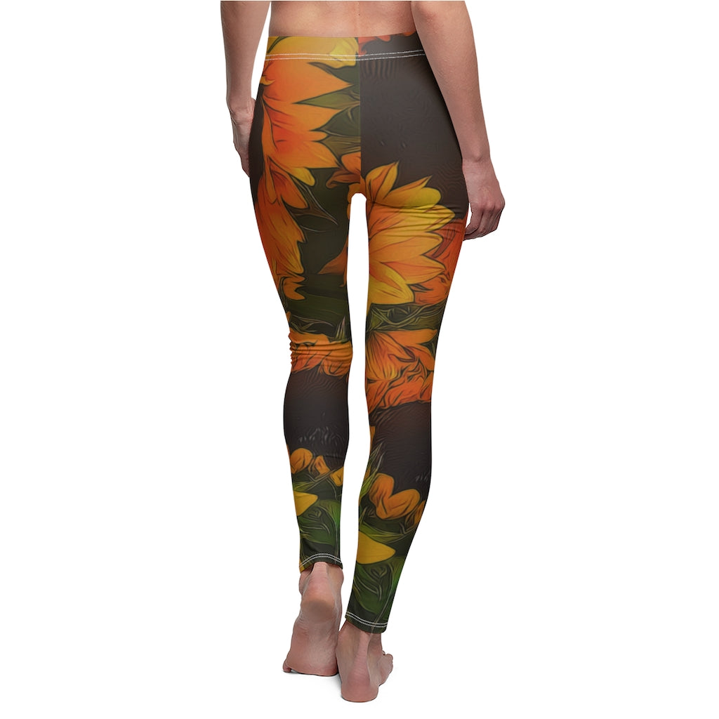 Sunflowers Women's Cut & Sew Casual Leggings