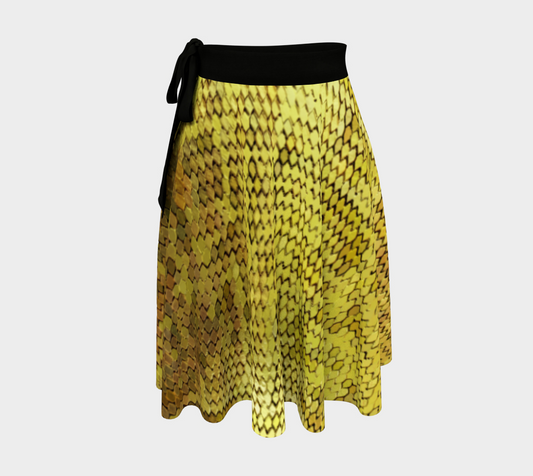 Gold Dragon Scales Wrap Skirt