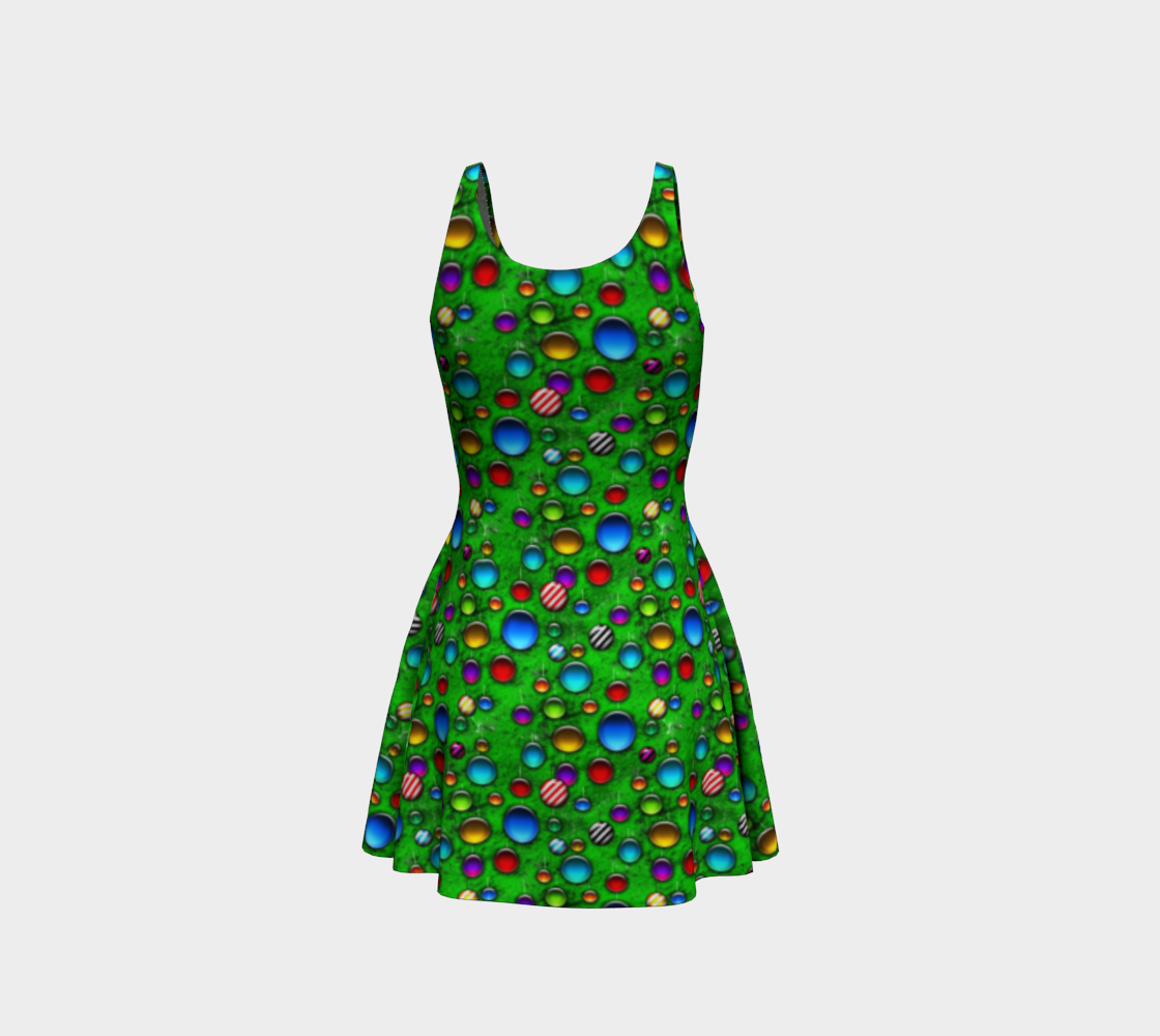 Wild Christmas Tree Flare Dress