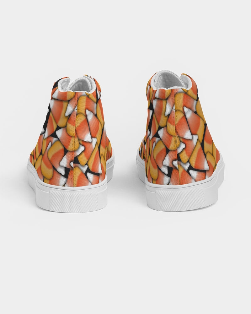 Candy Corn Pattern Women's Hightop Canvas Shoe