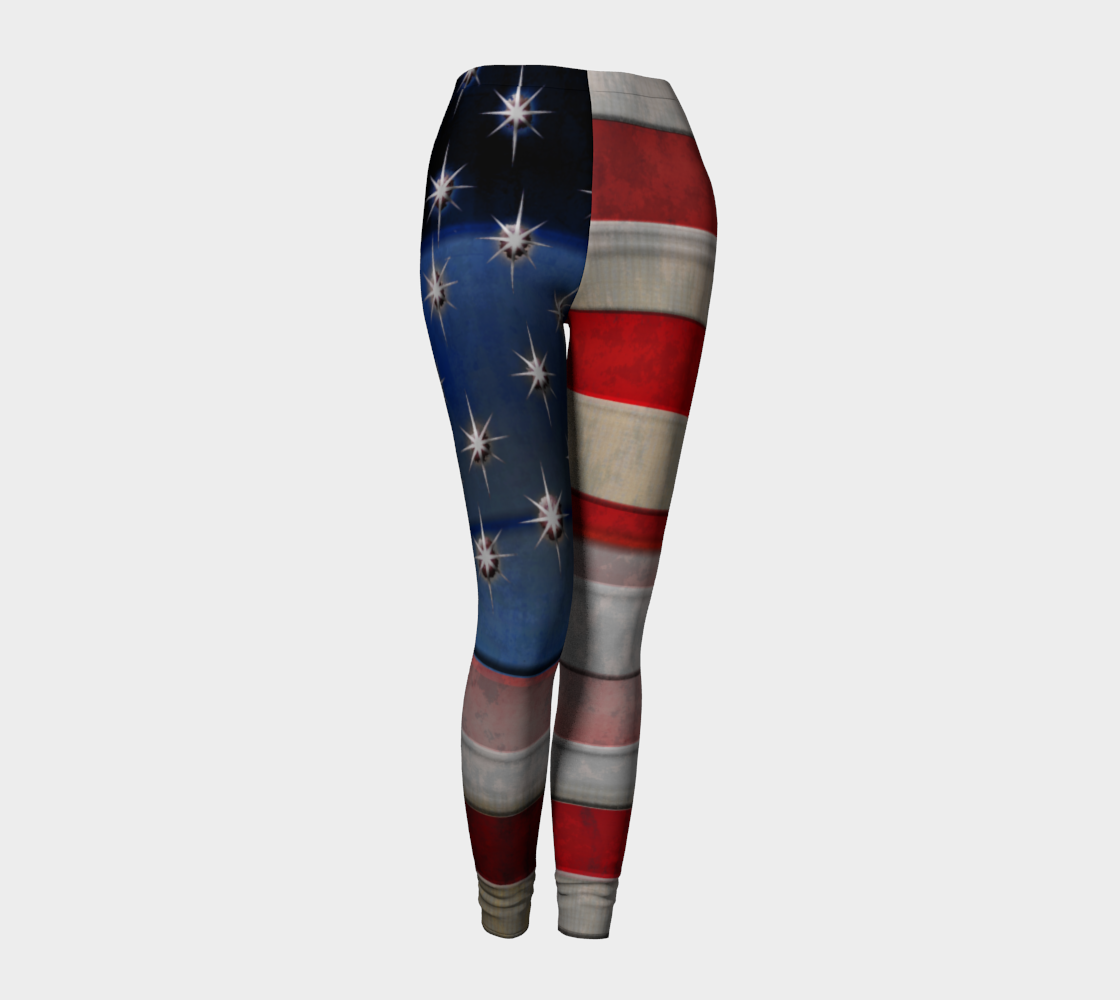 American Flag Quilt Leggings