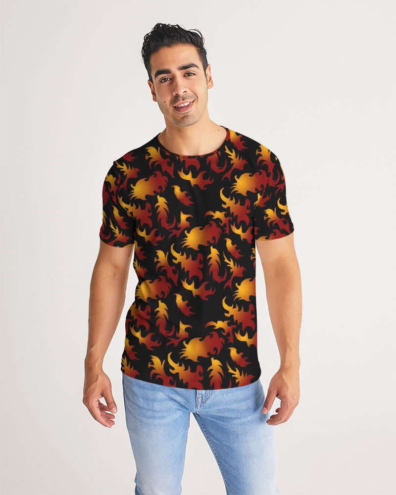 Abstract Flames Pattern  Men's Tee