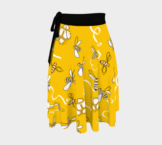 Honey Bees Wrap Skirt