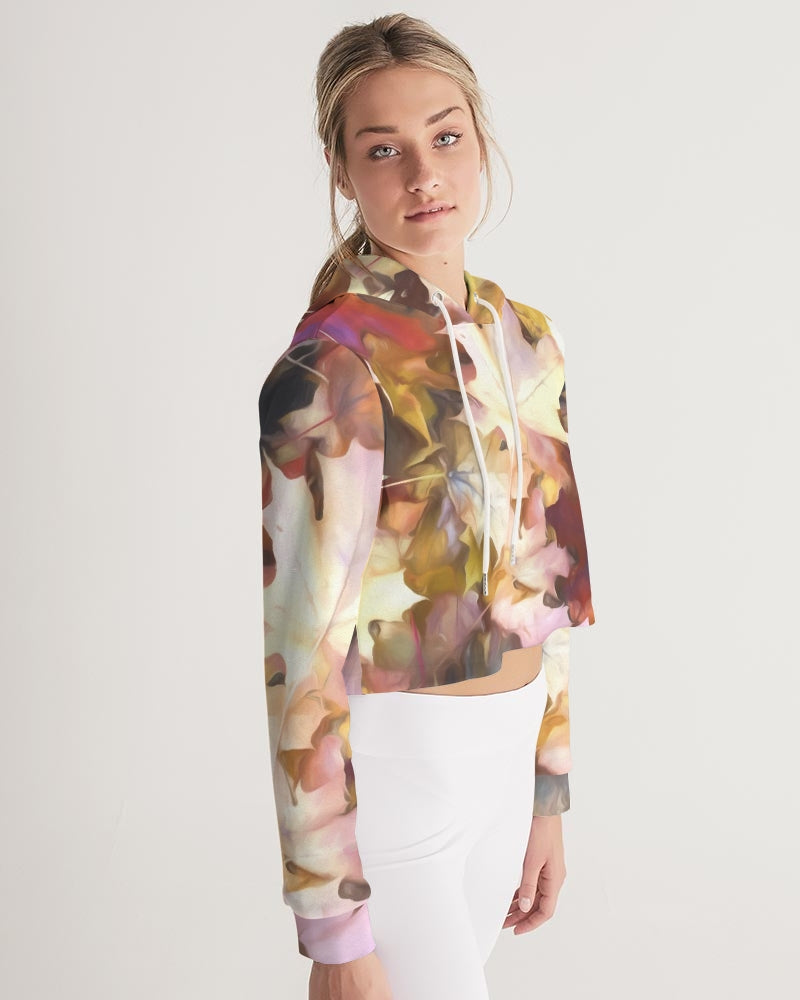 Fall Leaves Bright Women's Cropped Hoodie