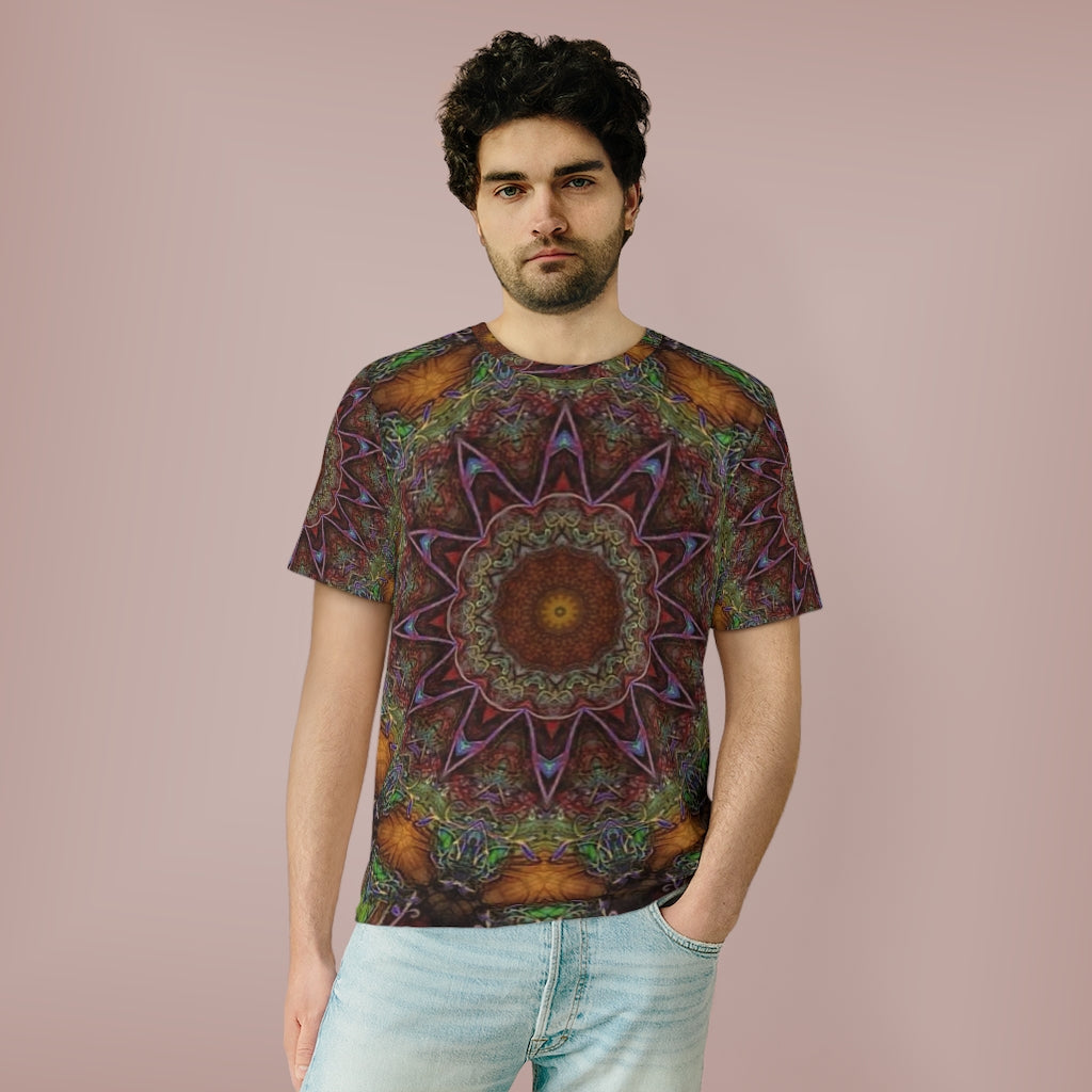 Earthy Kaleidoscope Unisex AOP Cut & Sew T-Shirt