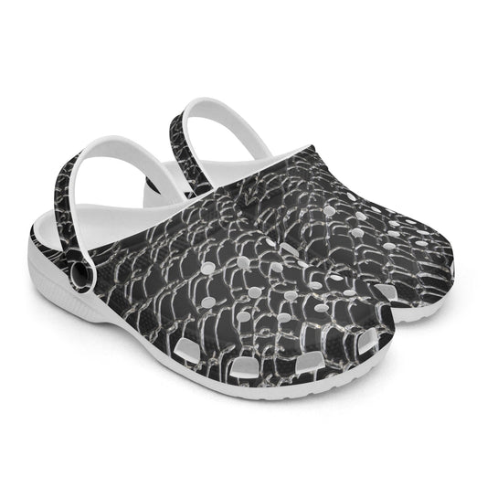 Silver Chainmail 413. All Over Printed Clogs